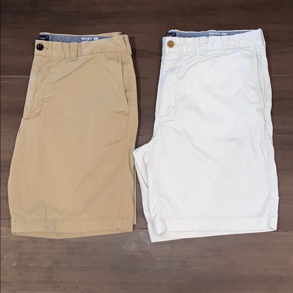 🎉HP🎉 J Crew Set of 2 Khaki Stretch Shorts - Picture 3 of 12